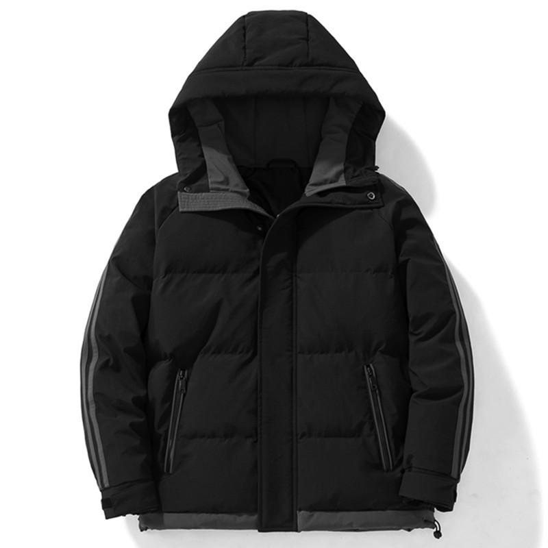 

Мужское пуховое пальто большого размера 5xl, парки, зимняя куртка, пальто для мужчин, качественная теплая осенняя одежда с капюшоном 5XL чёрный