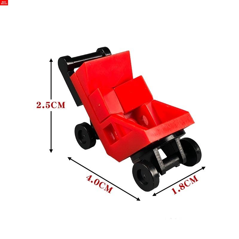 MOC Bausteine Baby Kinderwagen Kinderwagen Flaschenhalter Bildungsbausteine Kinder Mädchen Spielzeug Geschenk