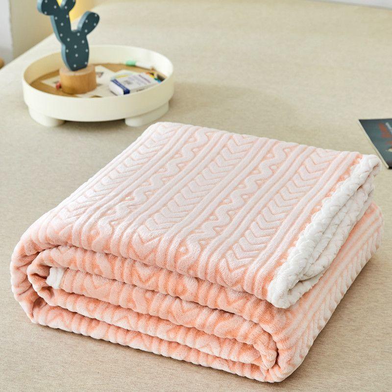 Winter Coral Fleece Blanket Office Nap Cover Flannel Student Dormitory Blanket Thick Double Bed Sheet