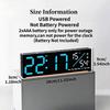 Large Digital Wall Clock with Mood Light TEMP Date Week 2 Alarm Auto Dimming Count-up Countdown Table Clock 12/24H DST LED Clock