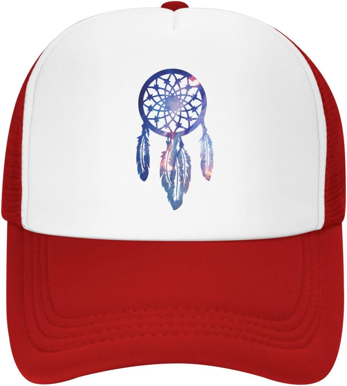 

Dreamcatcher Galaxy Print Mesh Trucker Hat Adjustable Polyester Outdoor Baseball Cap for Men Women One Size