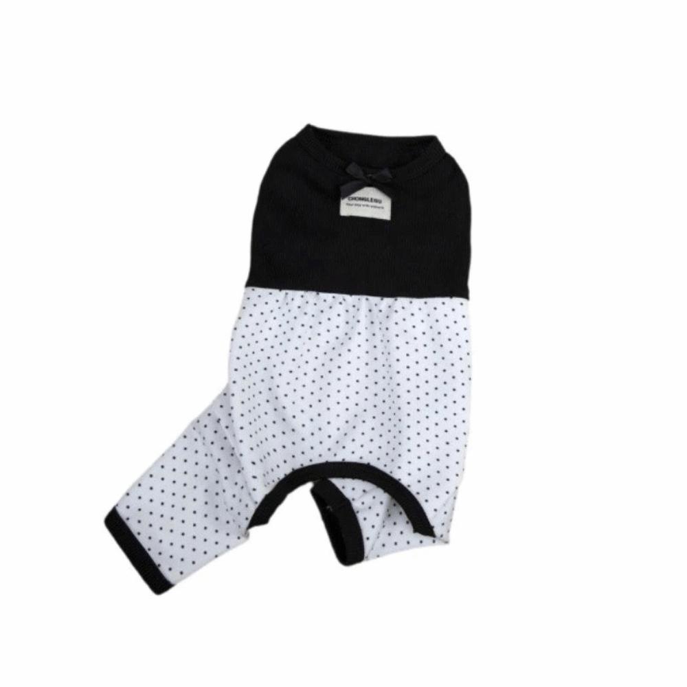 Thin Comfortable Dog Jumpsuit Breathable Four Legged Pet Clothing Dog Overalls  Daily Walk M чёрный