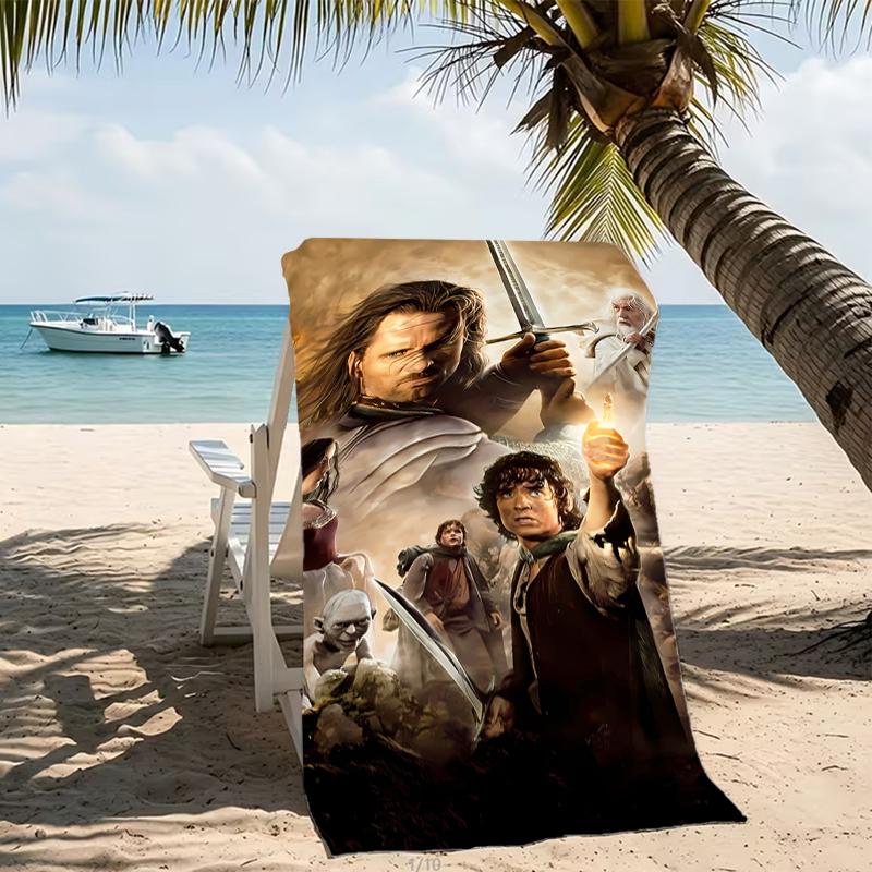 Beach Towel with The Hobbit Pattern - soft,absorbent,machine washable Lightweight&Modern,swimming,Travel Essentials
