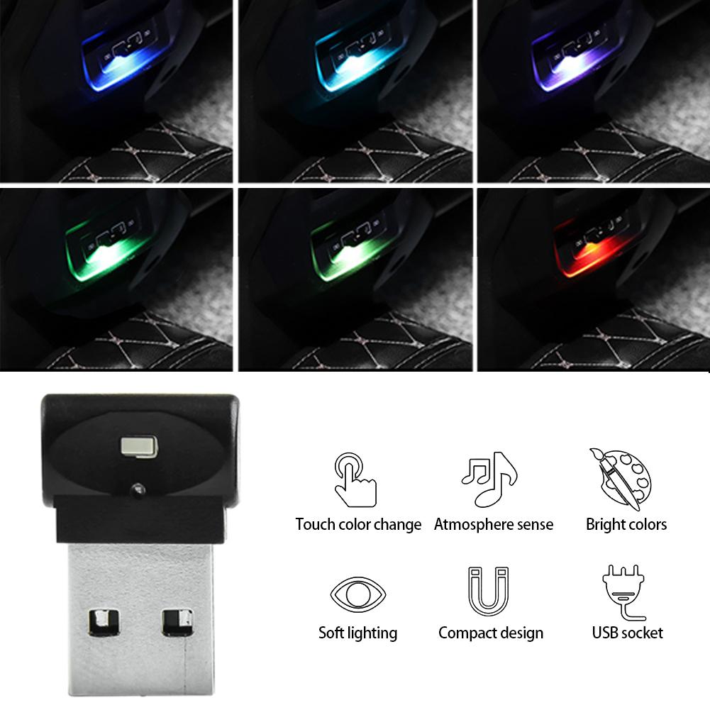 Car USB Interior Ambient Atmosphere Light Foot Lamp LED Signal Lights Auto Reading Lamp Decorations