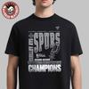 San Antonio Spurs Fanatics Schwarz 2026 NBA Western Conference Champions Gestapelt Block T-Shirt