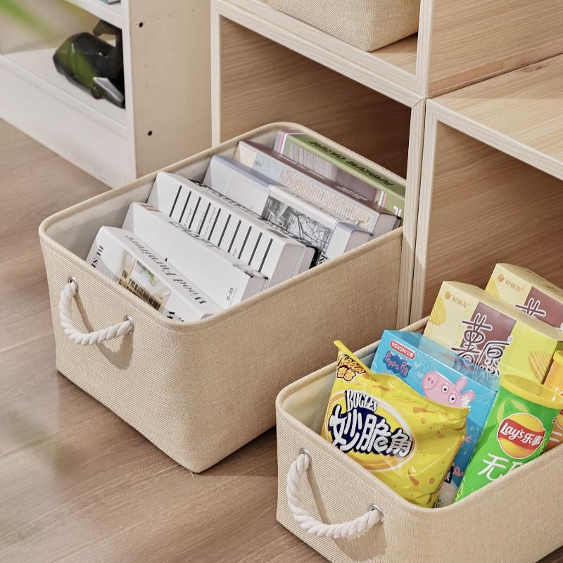 2025 New 8/15/27L Large Capacity Folding Storage Basket Fabric Clothes Storage Box Toy Storage Box Saves Space