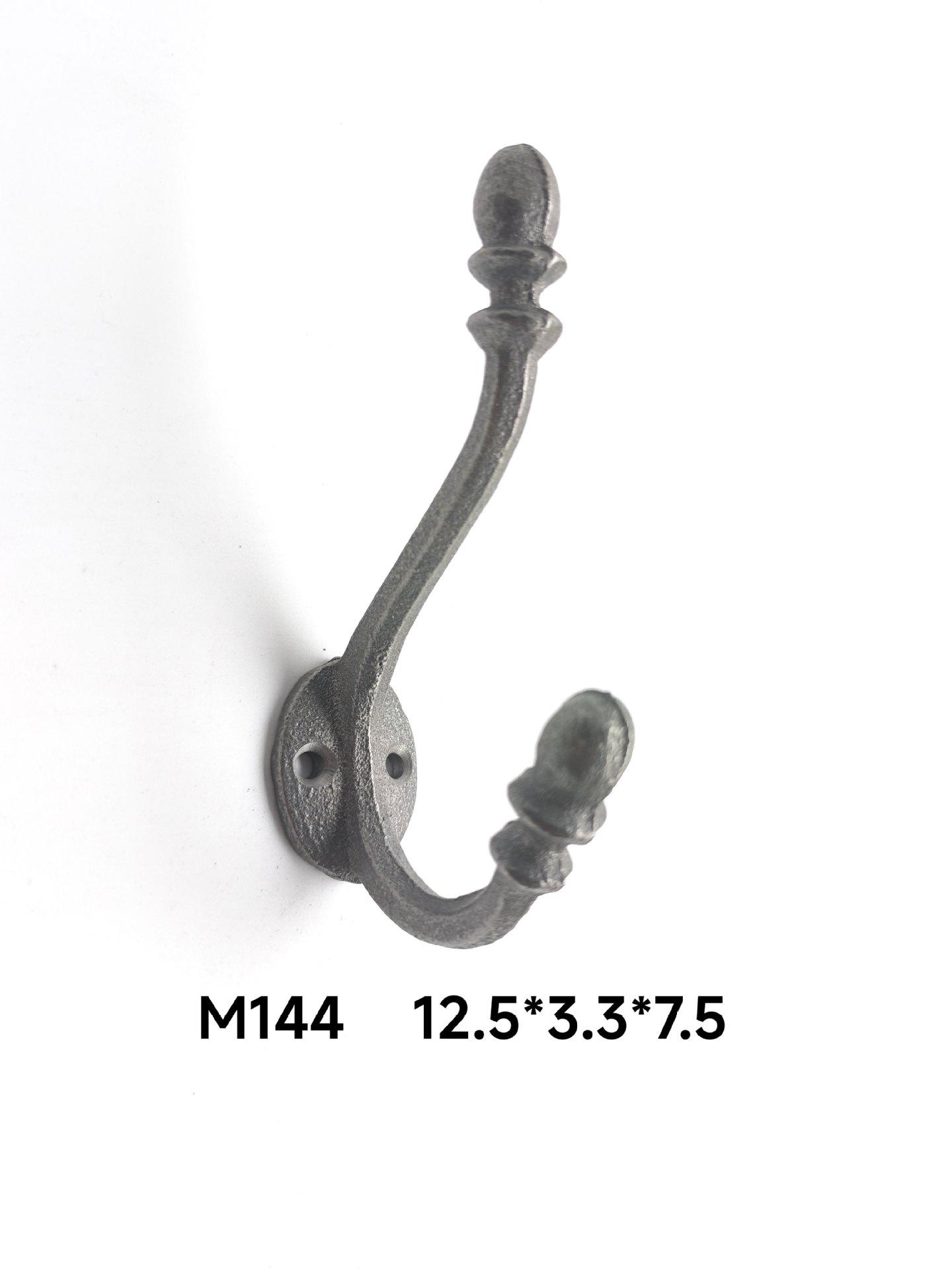 Retro European Industrial Cast Iron Hooks - Silver, Rose Red, Gray, Milky White