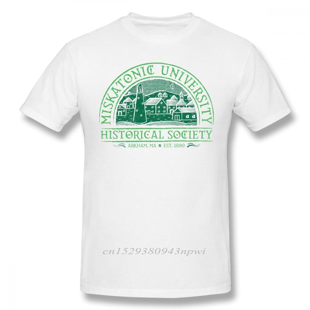 Arkham Horror T Shirt Miskatonic Historical Society TShirt Man Cotton Tee Shirt Cute Oversized Printed ShortSleeve Tshirt