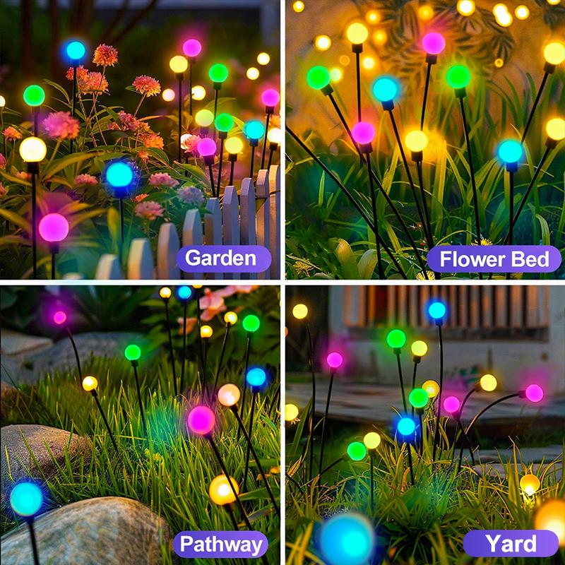 LED Solar Firefly Light Outdoor Garden Decoration Commercial Lighting Landscape Lawn Sway Light Pathway Decoration