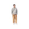 Li Ning Embroidered Logo Solid Color Loose Fit Pullover Sweater Men Sweater Gray AMBR051-1