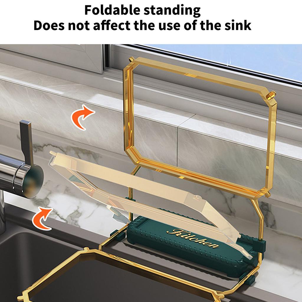 Multifunktionales Küchenspülbecken Siebkorb Langlebiges Abtropfgestell für Gemüse Geschirr Utensilien Waschen Organisation