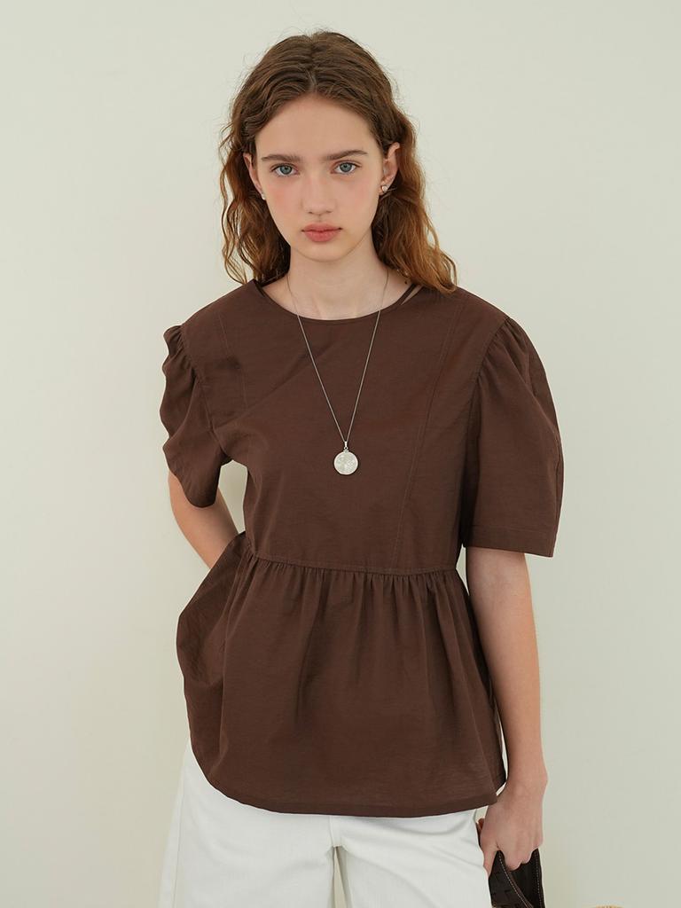 Onaenon Backless Ribbon Detail Blouse New5Mb633