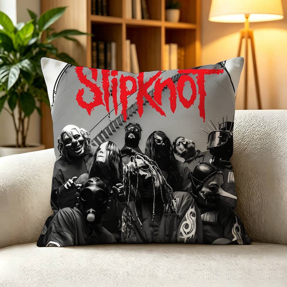 GGritty Vintage Slipknot Metal Band Horror Square DoubleSided printed Pillow Case Bedroom Bedside Pillow Sofa Cushion Cover
