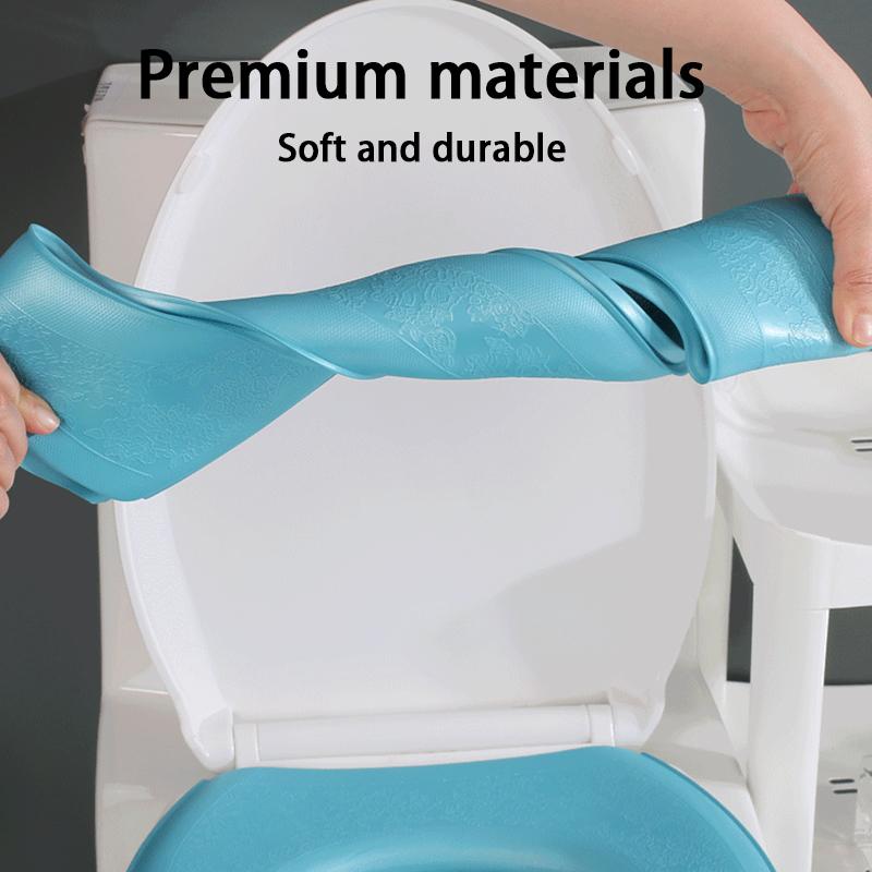 1Pc Eva Waterproof Toilet Seat Cover Thickened Four Seasons Universal Toilet Seat Cushion Paste Type Toilet Cushion Accessories