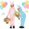 Osterhasen-Outfit für Kinder Weiches Polyester Ausführungskleidung Mit Halsaccessoire Für Bühnenauftritte Und Feiern