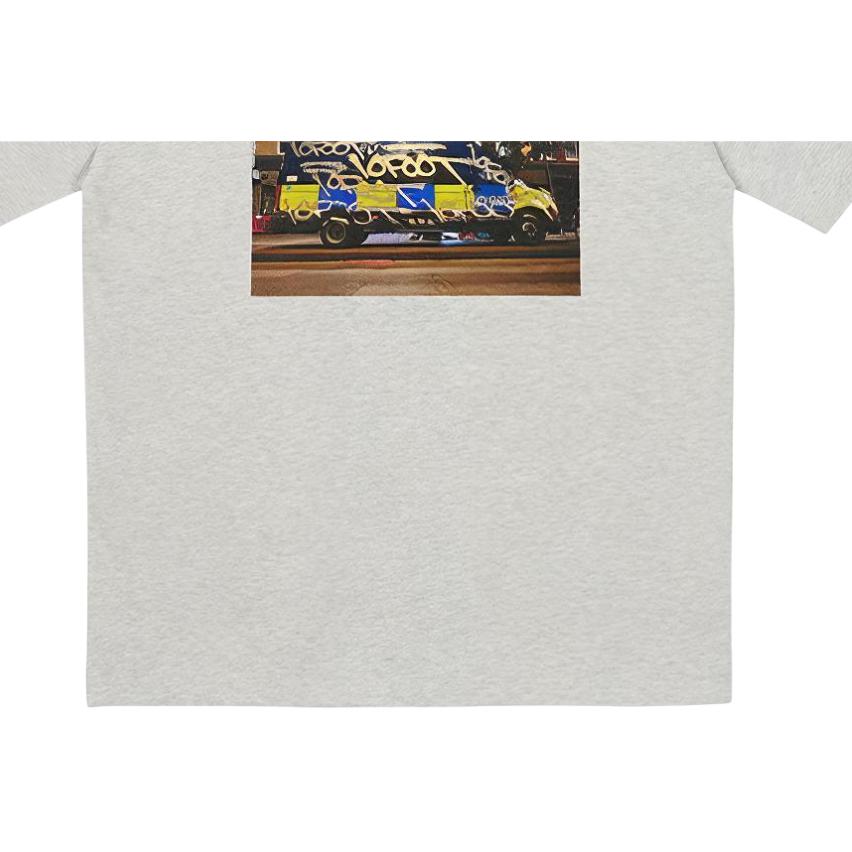 Palace FW23 Autumn Winter Collection 10Foot T-Shirt Car Print Crew Neck Short Sleeve T-Shirt Unisex T-shirts Gray P25TS286