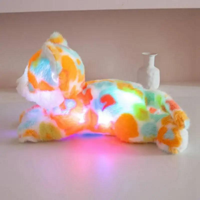 The latest 35cm glowing colored cat doll Kawaii stuffed plush toy figurine cartoon anime cute children's birthday gift doll