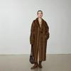 New thin medieval women's green fruit collar bat sleeve environmentally friendly fur mink coat imitation mink coat