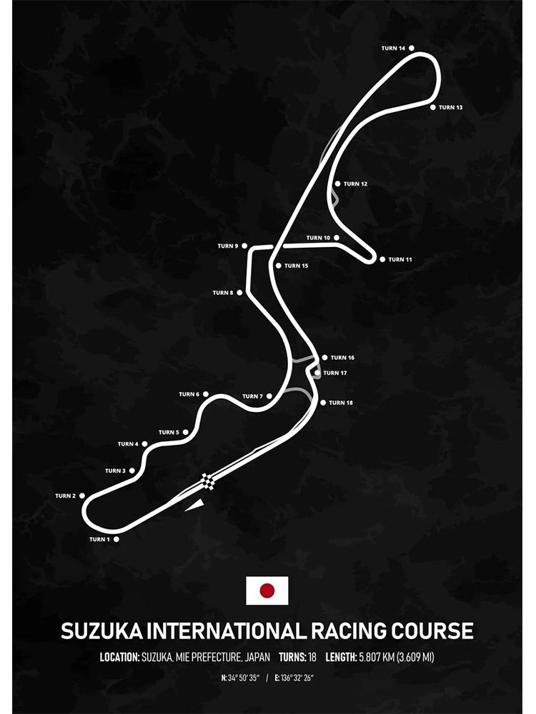 Tekstura toru wyścigowego F1 kalendarz sezonu 2023 plakaty ścienne drukowany obraz obraz na płótnie malarstwo do salonu Home Decor