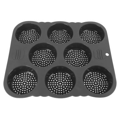 Hamburger Bun Mold Silicone 8 Cavity Easy Release Heat Resistant Hamburger Bread Bakery Pan for