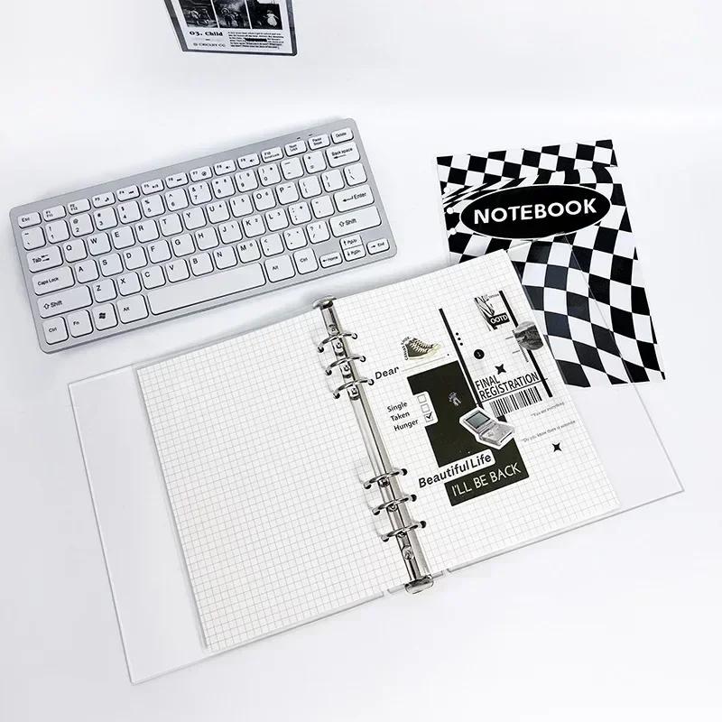 A5 Akrylowa Przezroczysta Powłoka Album na Zdjęcia na Luźnych Kartkach, DIY Odpinany Segregator, 6-otworowy Album Akrylowy Segregator Kpop, Segregator na Fotokarty