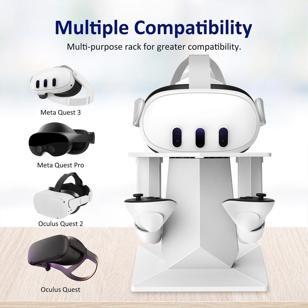 Meta Quest 3S, 3, 2 Goggle Stand | White
