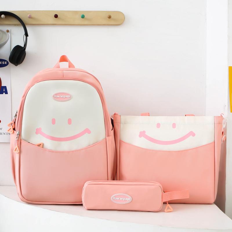 Three-Piece Backpack Set Large Capacity Student Schoolbag Women's Lightweight Backpack