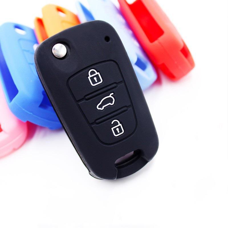 

Силиконовый чехол для ключа Kia Forte, Soul, Lion, K3-K5, Zhipao B type smart 3 buttons темно-синий