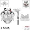 MOC Anime Series Military Mini Action Figures Armor Soldiers Weapons Accessories Building Blocks Models Bricks DIY Toys Gifts