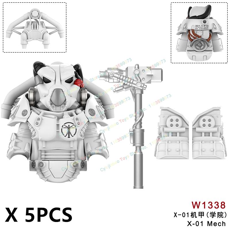 MOC Anime Series Military Mini Action Figures Armor Soldiers Weapons Accessories Building Blocks Models Bricks DIY Toys Gifts