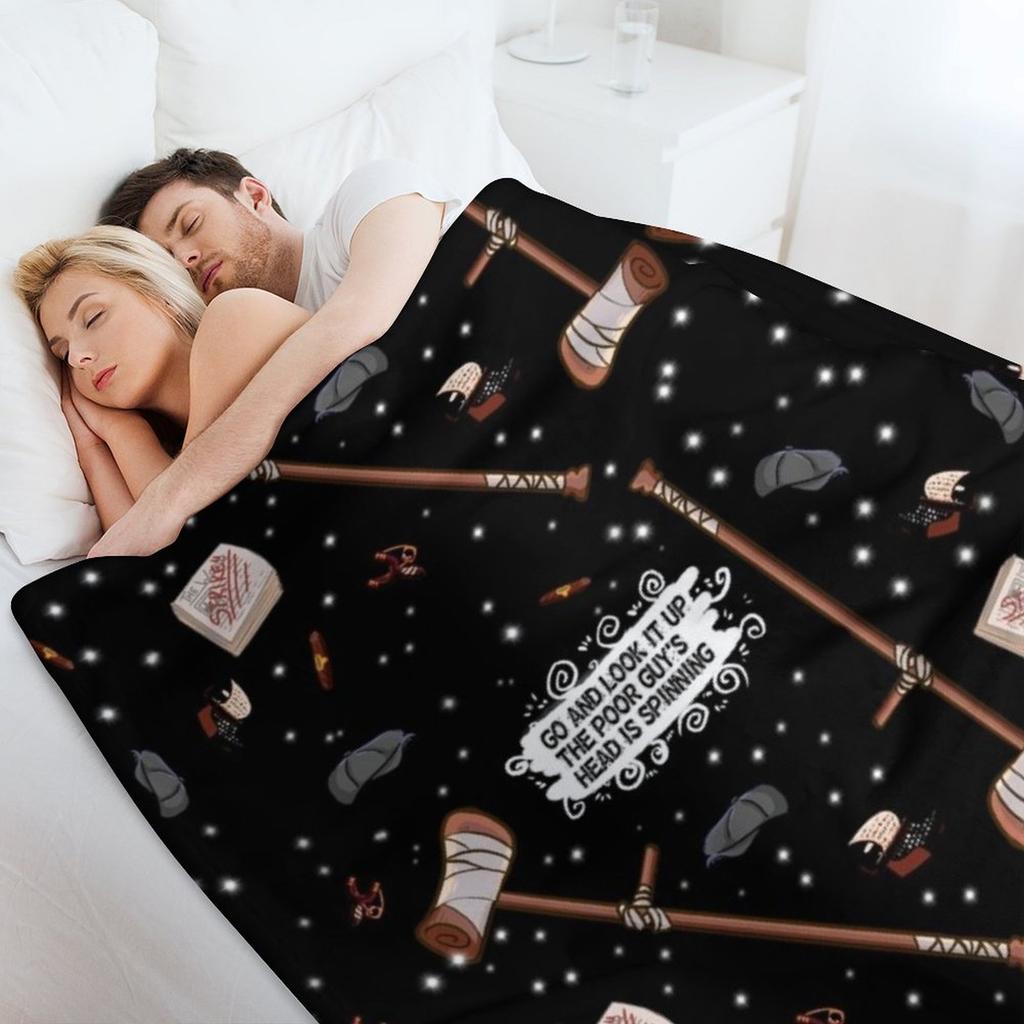 Newsies Forever (black) Throw Blanket Flannel Fabric Baby Personalized Gift Moving Blankets