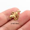 6pcs Fashion Animal Pendant Sea Turtle Tail Horse Stainless Steel Lobster Bird Charms for Jewelry Making Bulk Handmade Keychain