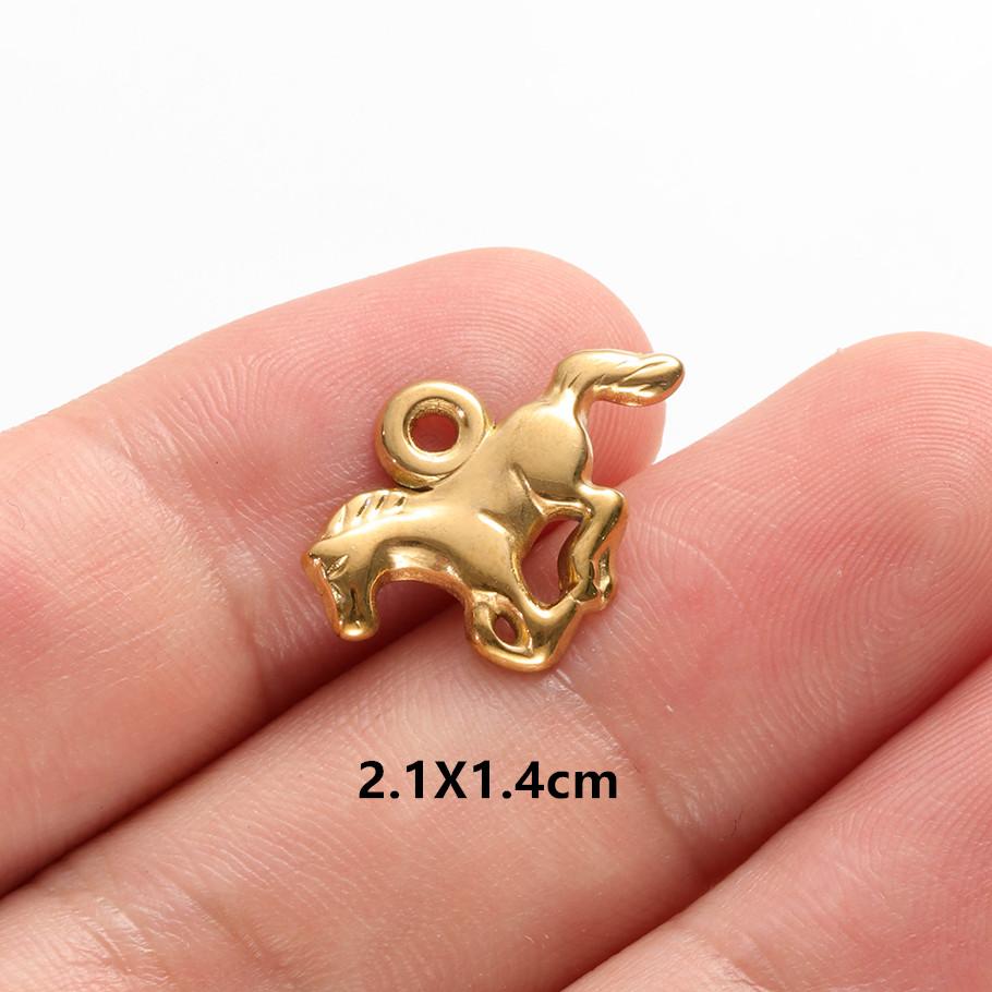 6pcs Fashion Animal Pendant Sea Turtle Tail Horse Stainless Steel Lobster Bird Charms for Jewelry Making Bulk Handmade Keychain