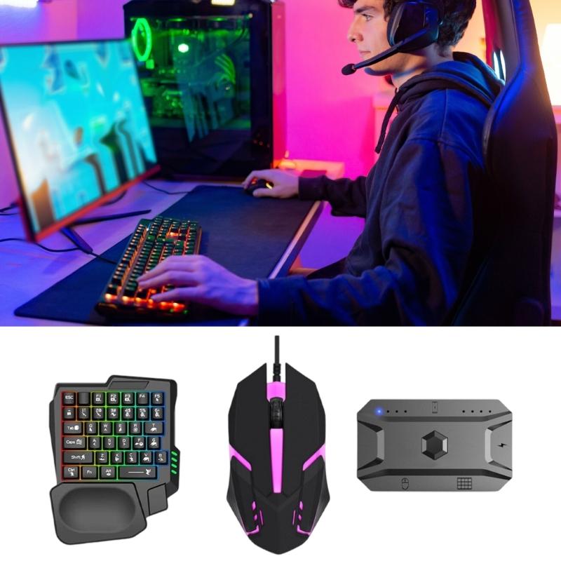 Hochpräzise Hintergrundbeleuchtete Tastatur und Mobile Gaming-Maus Kombination Anpassbare Makrofunktion 800-3200 DPI Einstellbar