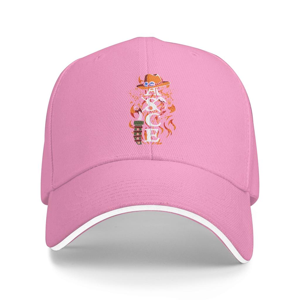 Anime Monkey-Luffyy Baseball Cap Hip Hop One Piece Portgas D. Ace Sandwich Hats Unisex Style Breathable Dad Hat Running Golf