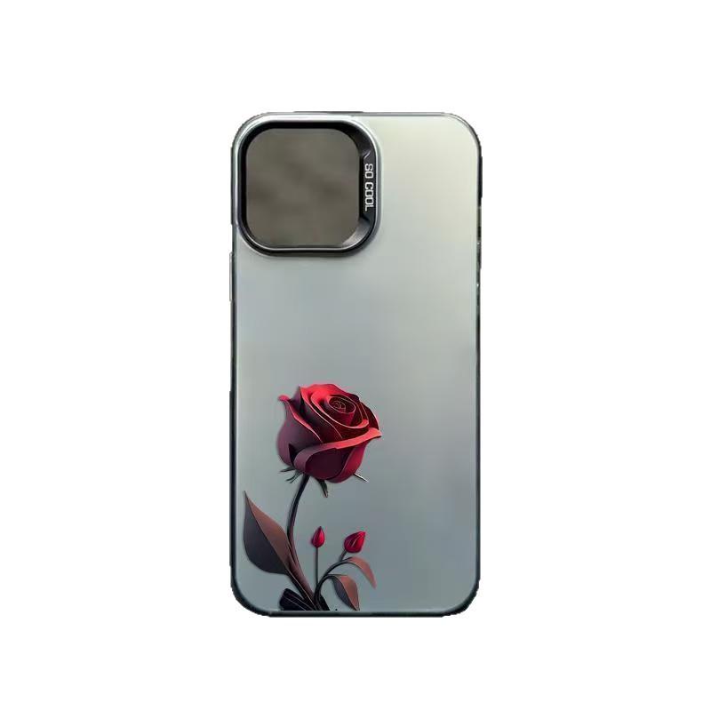 Trendy Rose Phone Case for iPhone 13 to 17, including 14, 15 Pro, and 16 Pro Max
