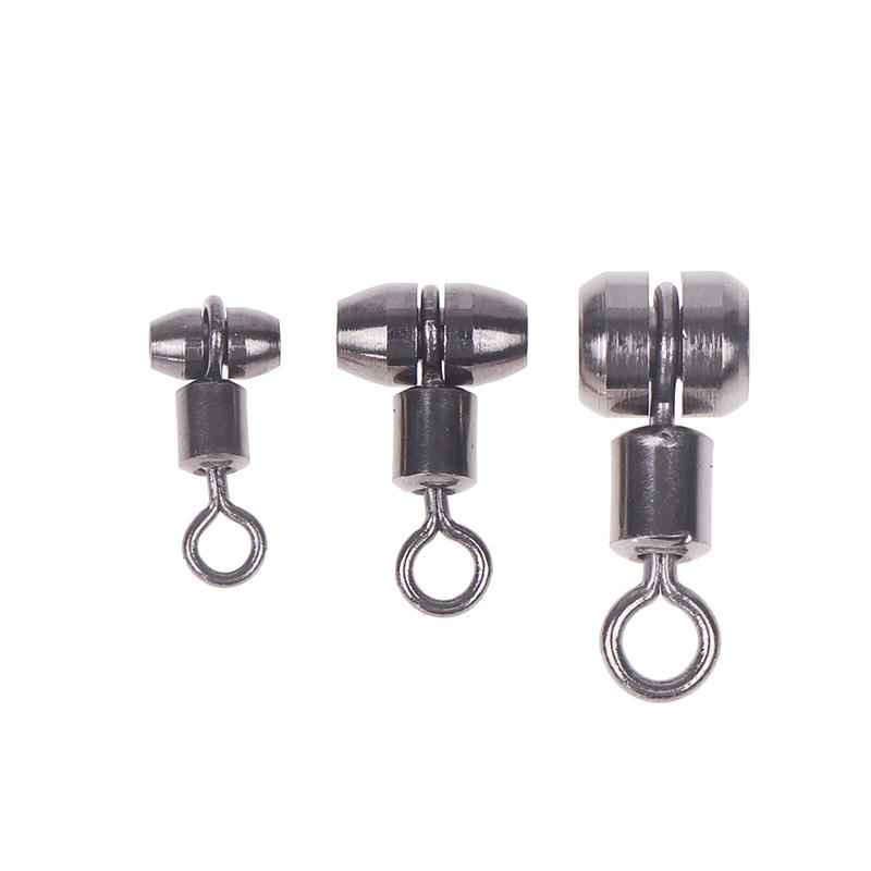 10Pcs Fishing Swivels 3-Way Copper Fishing Connector Saltwater Fishing Rolling Bearing Swivel Hook For Carp Tackle Accessories