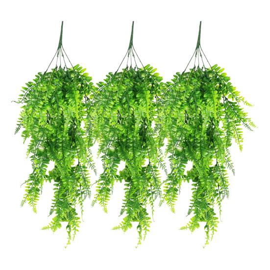 

1/2/3/4/6 шт. Подвесные искусственные растения папоротника Устойчивые к УФ-лучам Реалистичная искусственная зелень Для дома и улицы 3 Pcs
