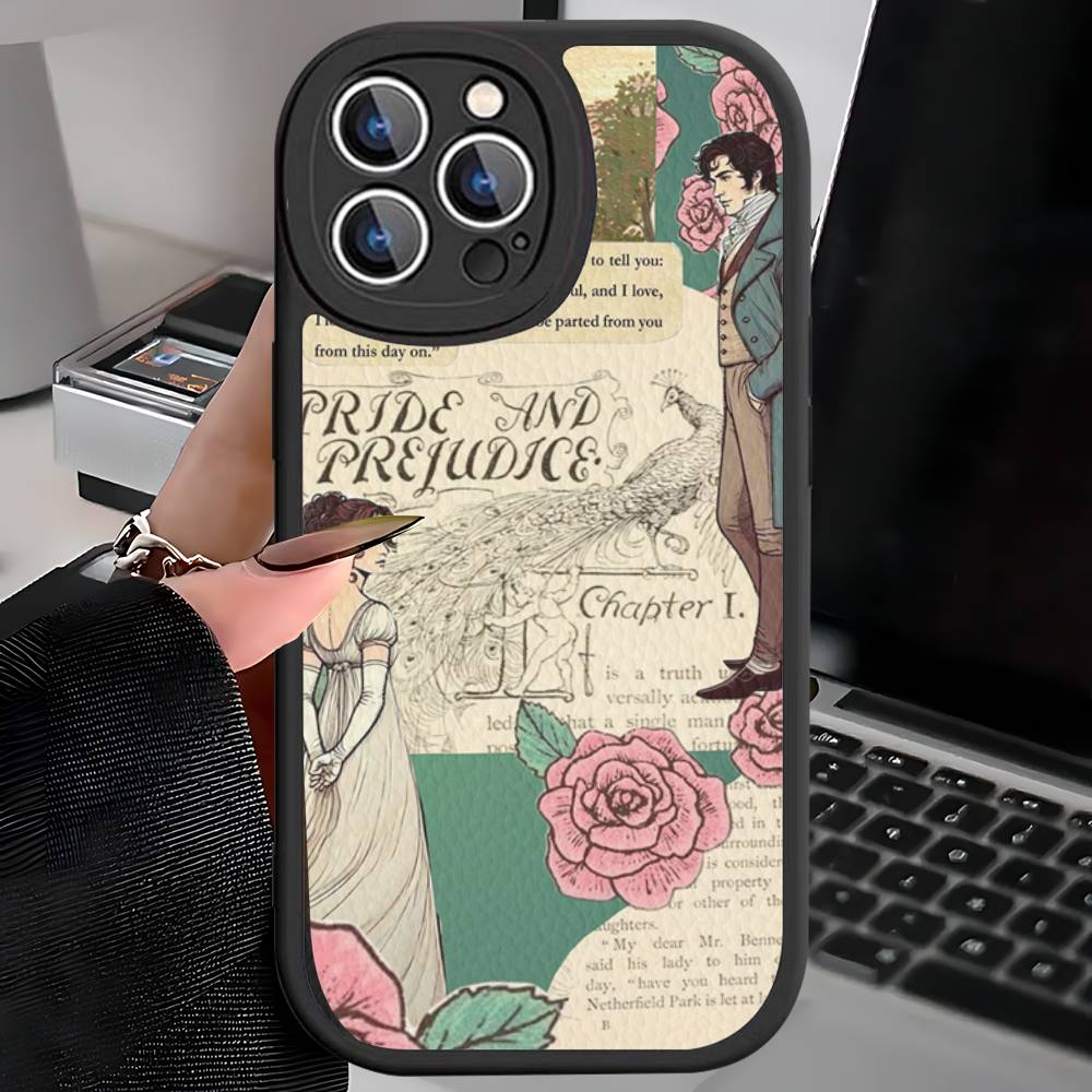 

Pride And Prejudice Jane Austen Phone Cover For IPhone 11 12 13 14 15 16 Pro Max Mini Plus Soft Leather Case iphone XS MAX