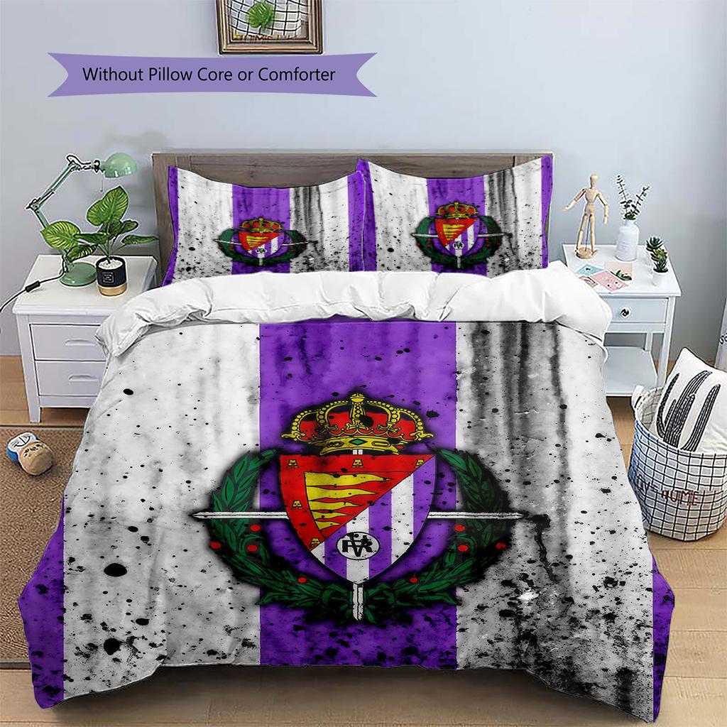 Real Valladolid Pattern Bedding Quilt Set Home Decoration Gift (1 * duvet cover + 2 * pillowcase without core)