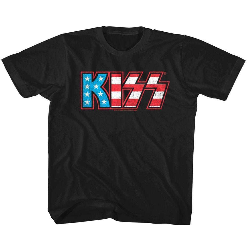 Kiss Star Spangled Logo T Shirt