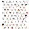 Cartoon snowman emoji sticker funny snowman decoration sticker self-adhesive refrigerator sticker wall sticker gift box decoration