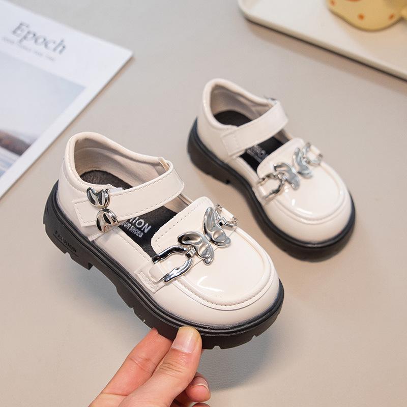 Spring Girls Leather Shoes Soft Sole Princess Shoes Kids Dance Flats size 26