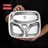 304 Stainless Steel Children's Meal Tray with Cartoon Compartments, Anti-fall, Baby Food-grade Tableware