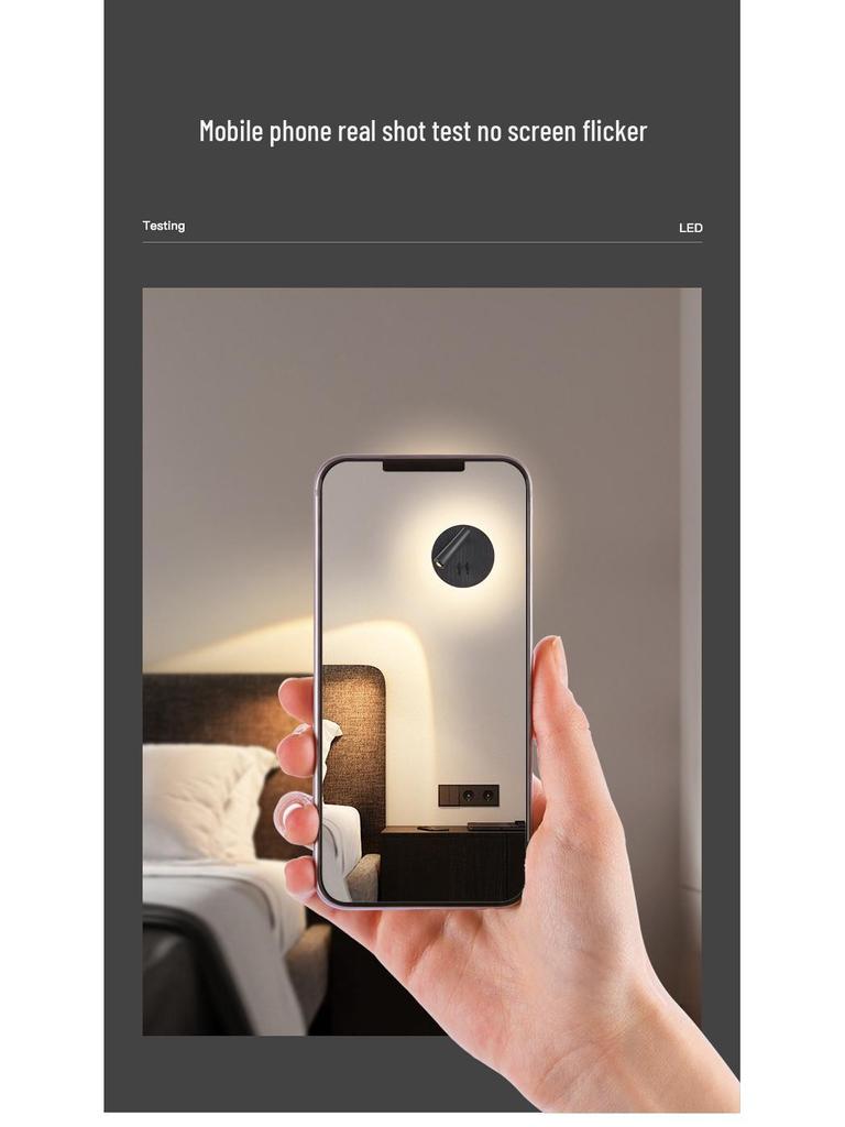 Rotatable Nordic Minimalist Wall Lamp - Eye-Protection Reading Light for Bedroom & Study
