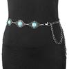 Europe American Style Turquoise Waist Chain Metal Women's Body Jewelry  Decoration