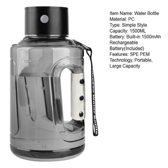1500ML Hydrogen Water Bottle SPE PEM Technology Rich Hydrogen Water Generator Portable Rechargeable Hydrogen Water Ionizer Machine