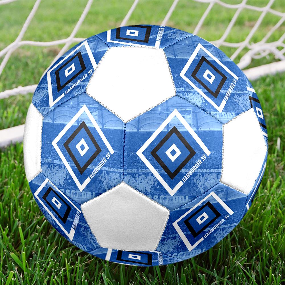 Pallone da Calcio Hamburger SV, colorato, adatto a tutte le età, cucito a macchina, materiale PVC, qualità da competizione, durevole e ad alto rimbalzo