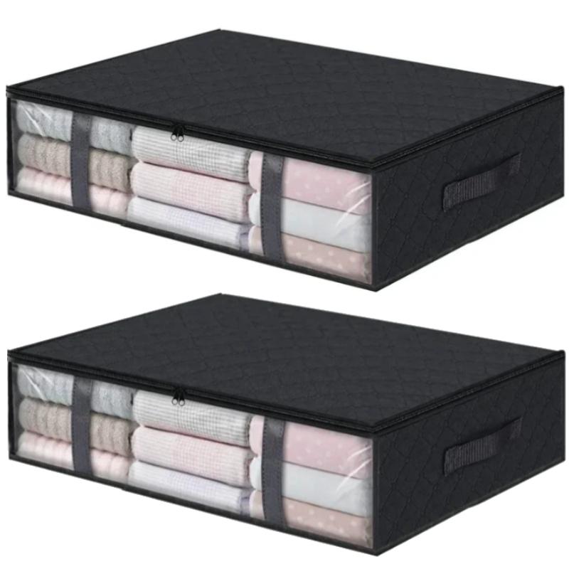 Under Bed Storage Bag For Portable Foldable Quilt Bags Wardrobe Clothes Organizer Storage Box Dustproof Organizer Large Capacity