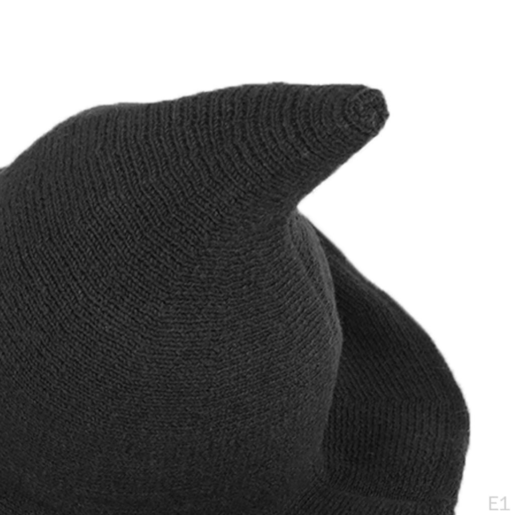 Hat Costume Sharp Wool Witch Hat, Pointed Felt Halloween Warm Autumn Winter Cap